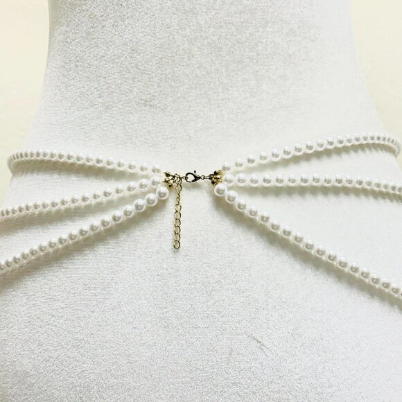 Plus size Pearl and butterfly waist chain belt - Picture 4 of 4